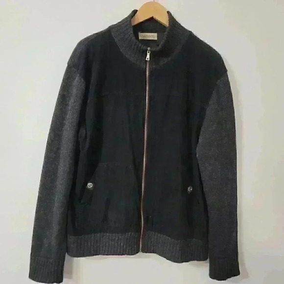 Underwood Wool Blend Mock Neck Full Zip Men's Jacket - Picture 1 of 9